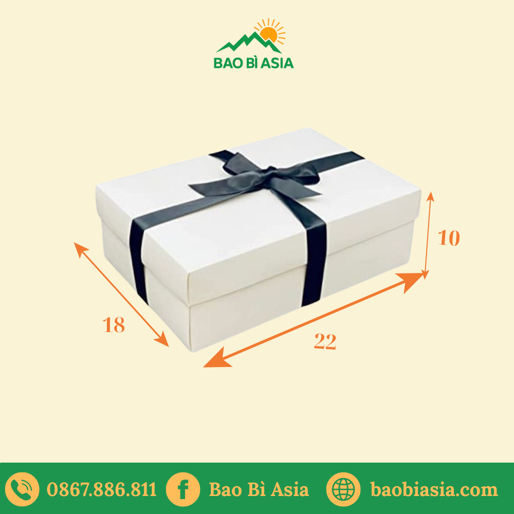 Hộp quà giấy cao cấp cán mờ HQG04