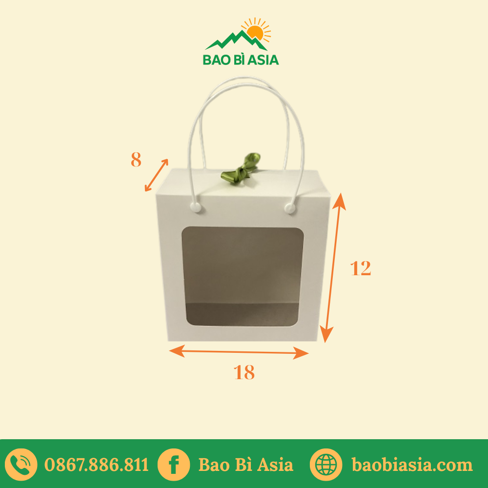 Hộp quà giấy có quai xách HQG02