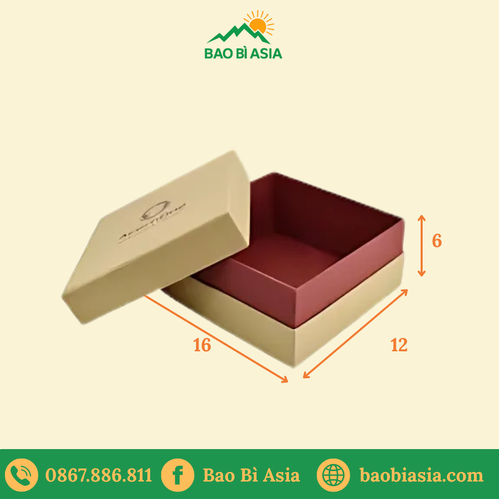 Hộp quà giấy đáy âm nắp âm HQG13