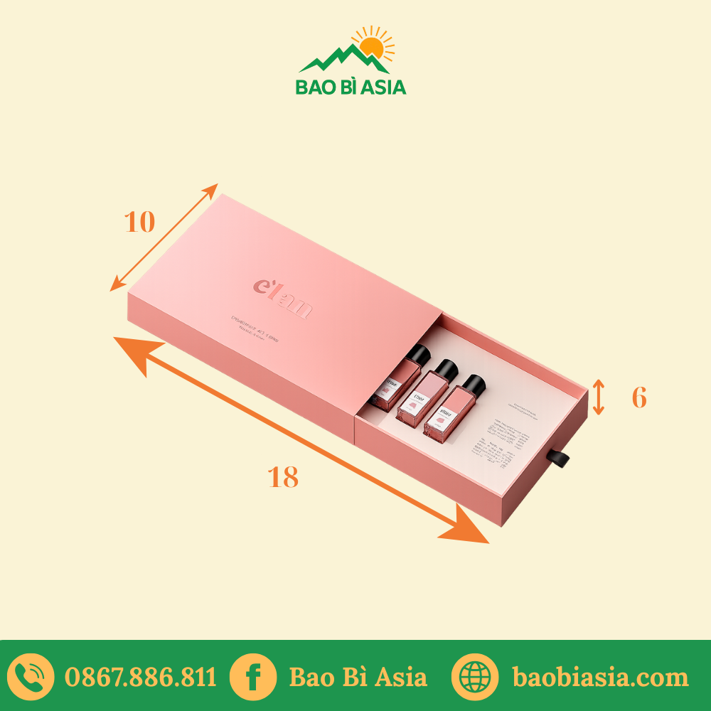 Hộp quà giấy đựng mỹ phẩm HQG05