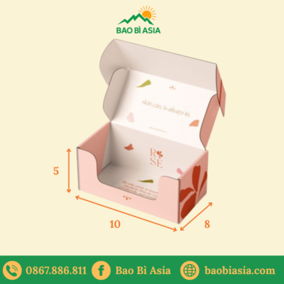 Hộp quà giấy mini in logo HQG11