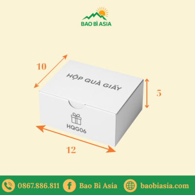Hộp quà giấy nhỏ cài nắp HQG06