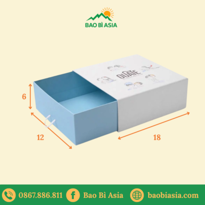 Hộp quà giấy trượt 2 lớp HQG09