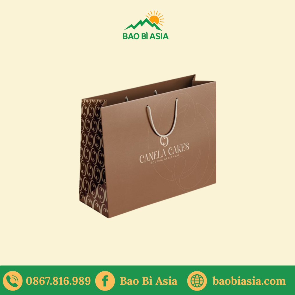 TG10 Túi Giấy Ngang Cao Cấp 25 x 10 x 27 cm