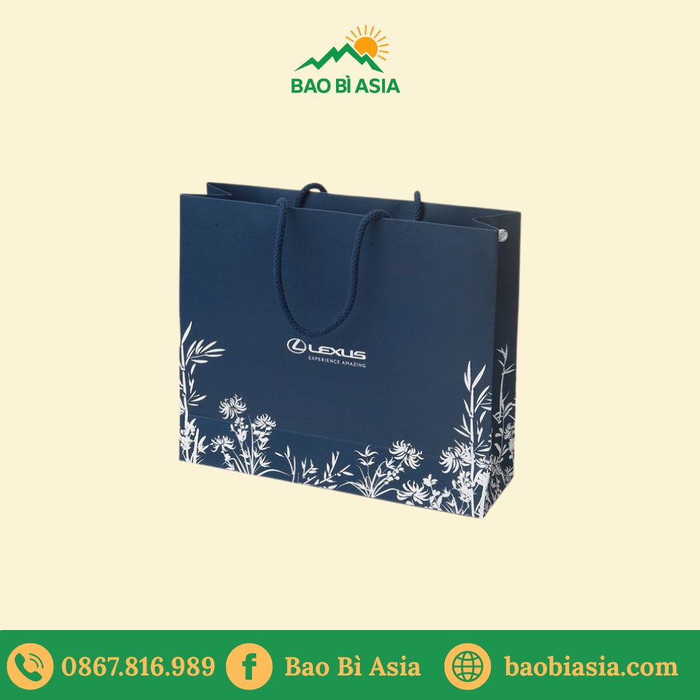 TG19 Túi Giấy Thời Trang In UV Logo 28 x 12 x 35 cm
