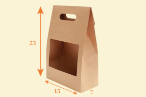 TK05 Túi Kraft đựng bánh có cửa sổ 15×7×23