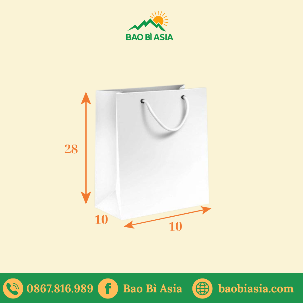 TK10 Túi Kraft đứng nhỏ 10×10×28