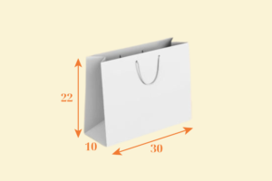 TK11 Túi Kraft trắng size M 30×10×22