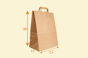 TK15 Túi Kraft trơn quai giấy 25×12×30