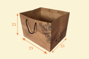 TK21 Túi Kraft khổ vuông có đáy 25×25×25