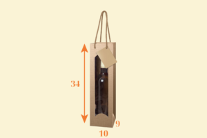 TK22 Túi Kraft đựng rượu 1 chai 10×9×34