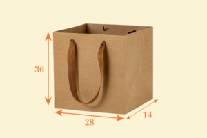 TK23 Túi Kraft quai vải cotton 28×14×36