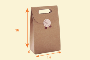 TK25 Túi Kraft đựng bánh/kẹo handmade 14×6×18