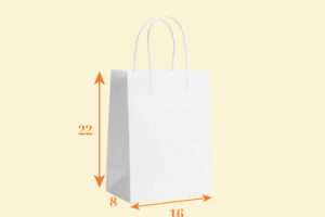 TK26 Túi Kraft trắng trơn 16×8×22