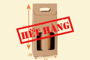 TK27 Túi Kraft đựng rượu đôi 12×10×35