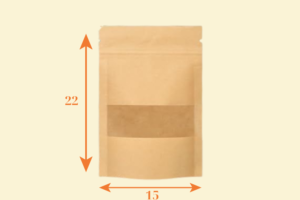 TK30 Túi Kraft zipper trơn 250g 15×22