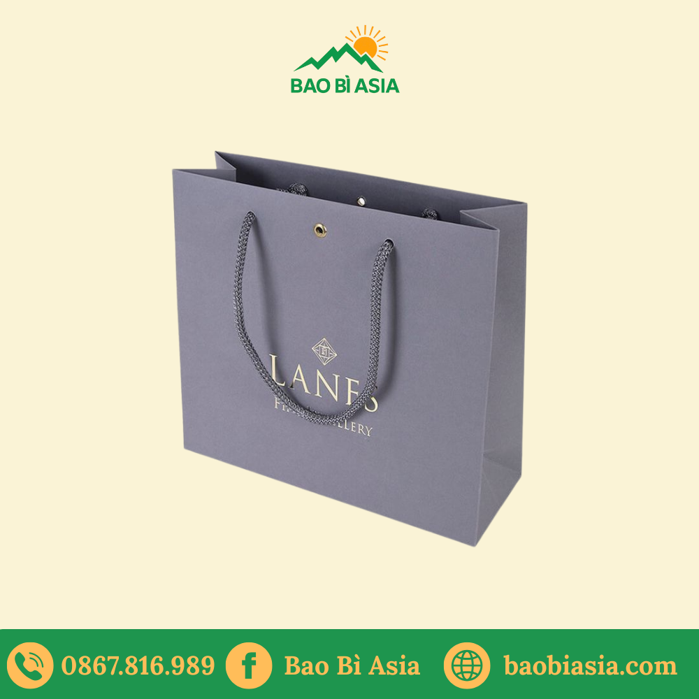 TQ08 Túi giấy bạc ánh kim sang trọng 22 x 10 x 28 cm