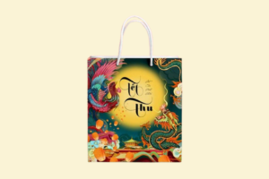TQ16 Túi giấy Trung Thu in hình trăng rằm 22 x 9 x 27 cm