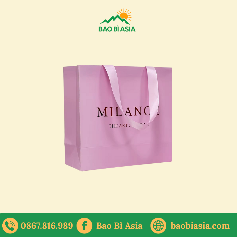 TQ19 Túi giấy màu pastel phong cách trẻ trung 25 x 12 x 30 cm