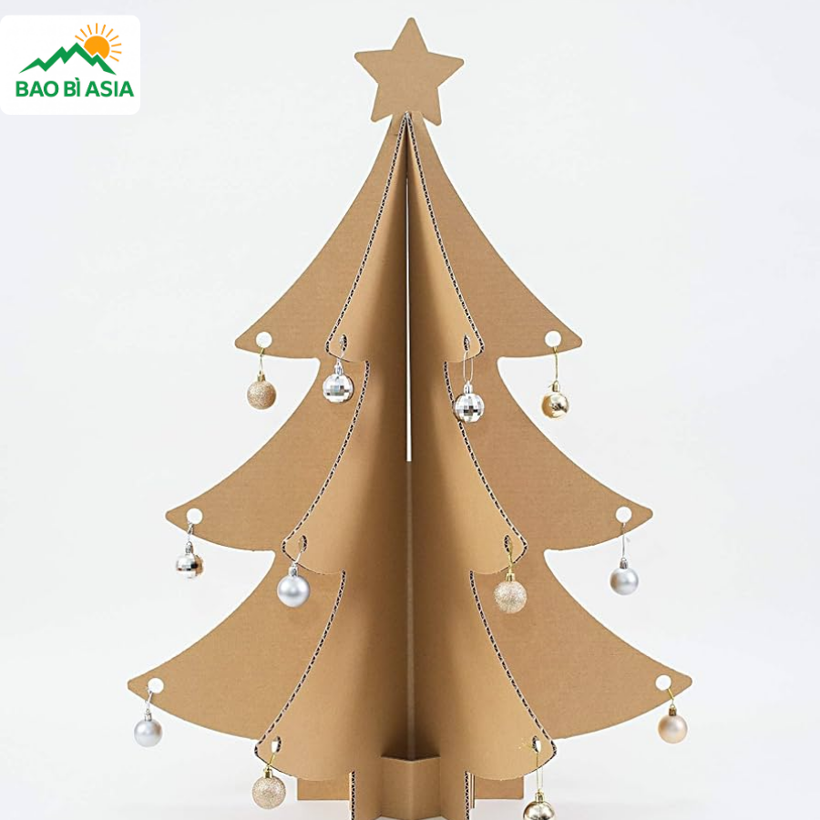 Cây thông noel từ giấy bìa carton