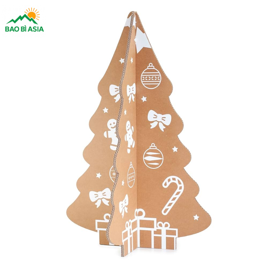 Cây thông noel từ giấy carton 