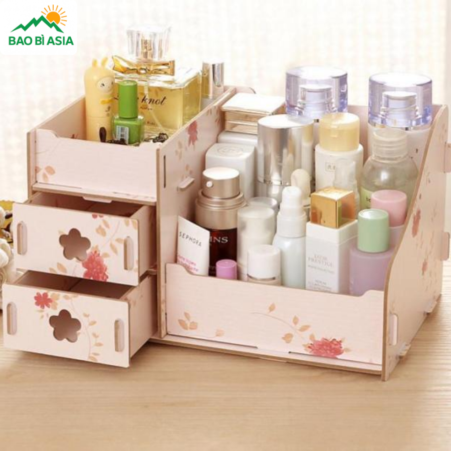 Kệ đựng mỹ phẩm bằng giấy bìa carton