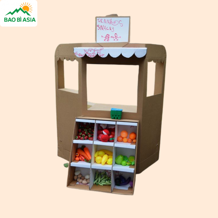 Cửa hàng tạp hoá đồ chơi cho bé từ giấy carton