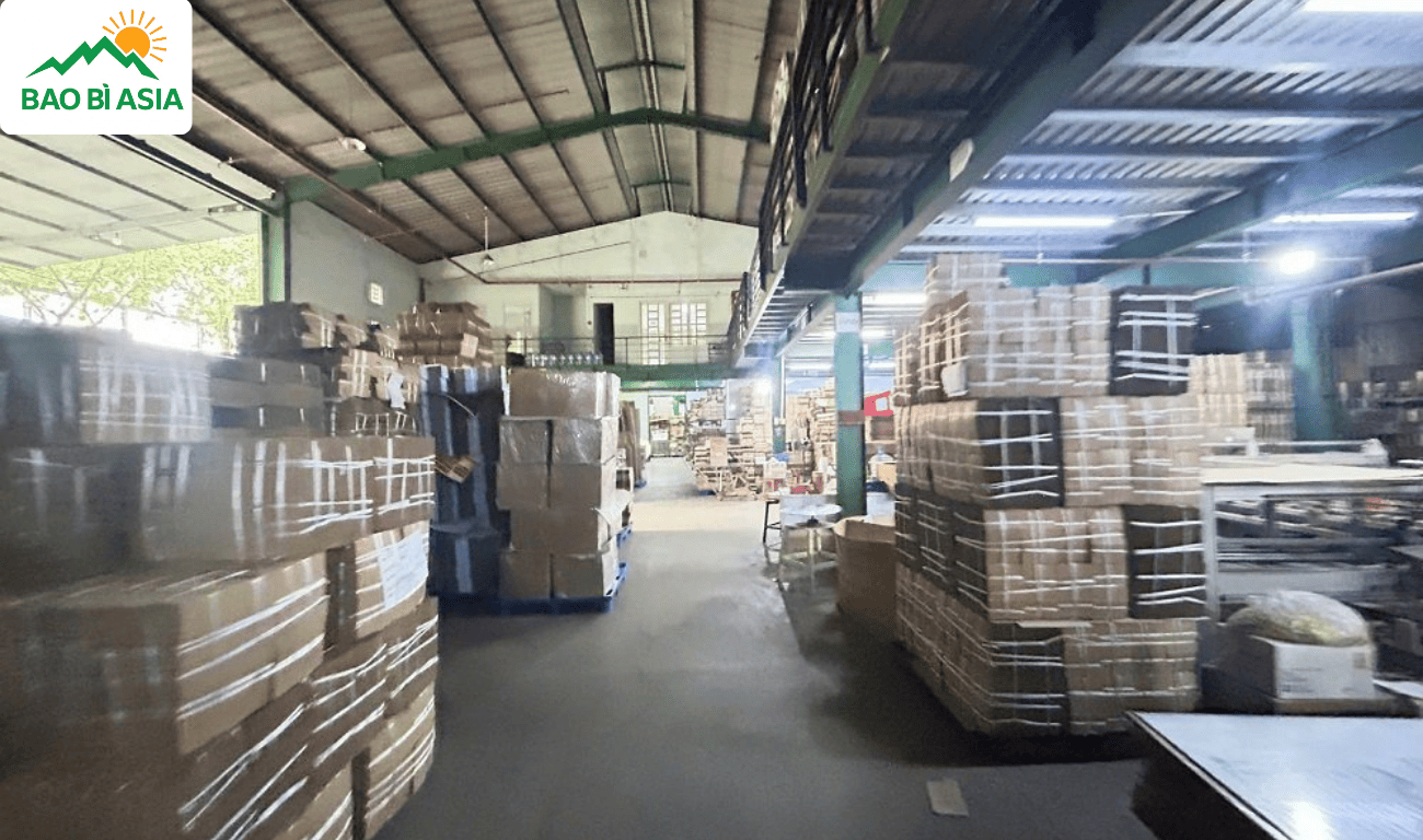 Hình ảnh xưởng sản xuất thùng Carton giá rẻ - Bao Bì Asia