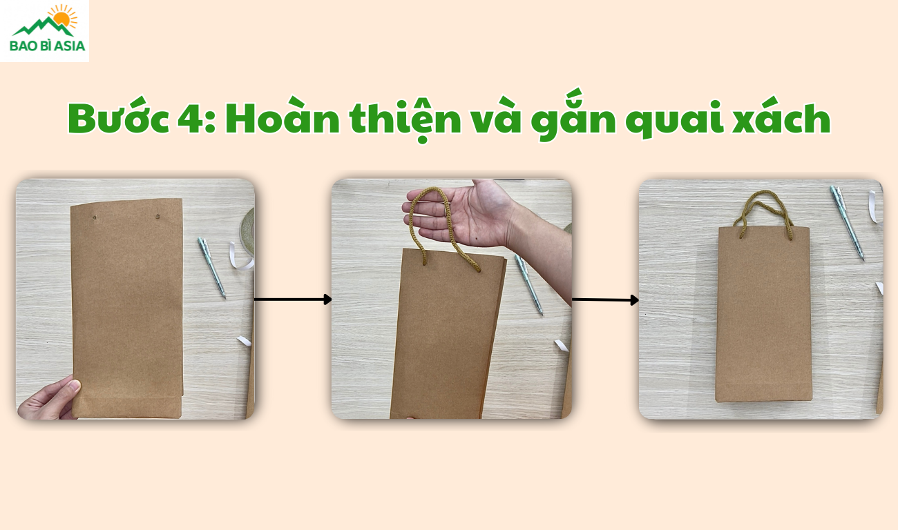 Cách làm túi giấy: Bước 4
