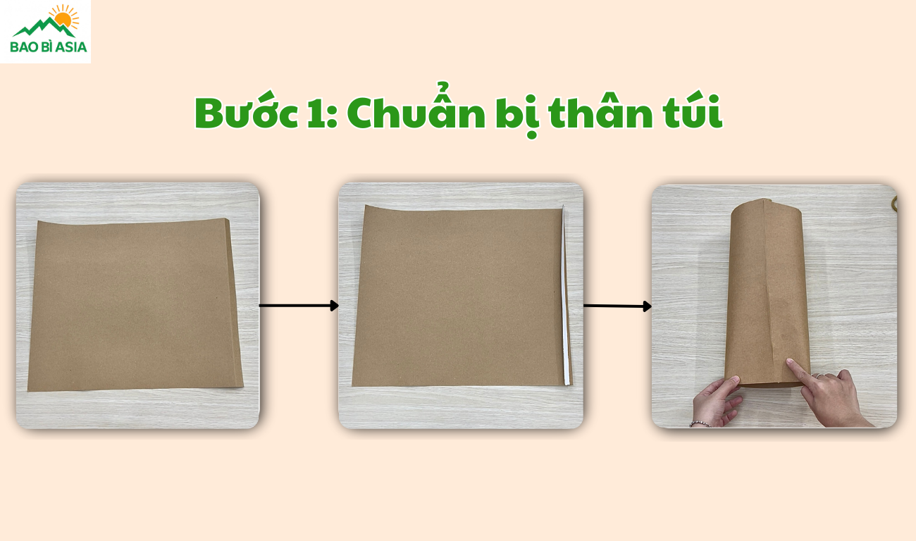 Cách làm túi giấy: Bước 1