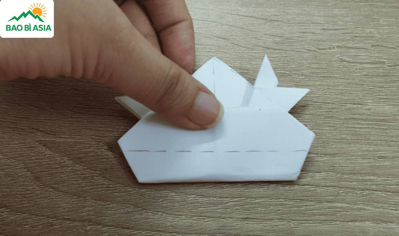 Ếch origami Bước 16