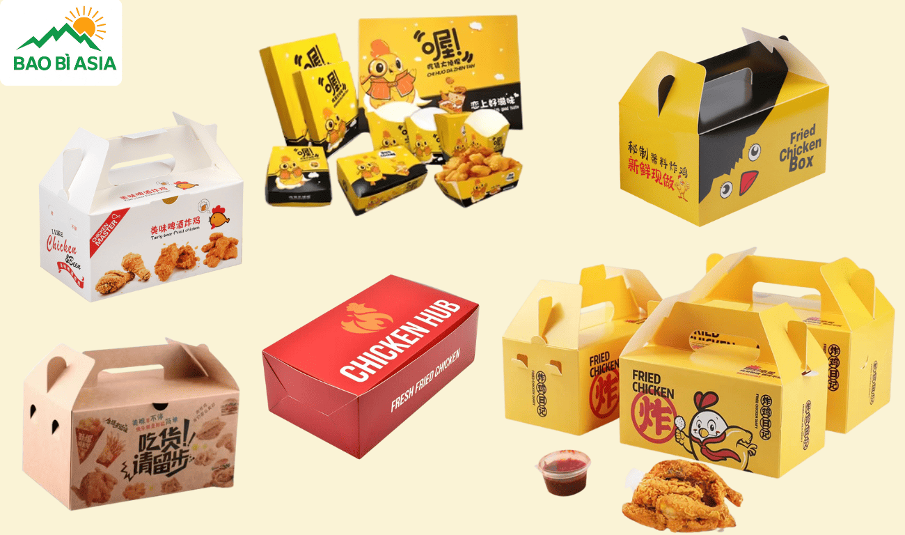 Đặc điểm hộp giấy đựng gà rán