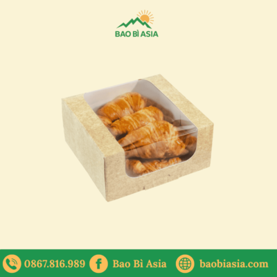 HGB21 - Hộp Đựng Bánh Croissant/Bánh Sừng Bò