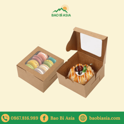 HGB27 - Hộp Giấy Đựng Bánh Dạng Nắp Gập