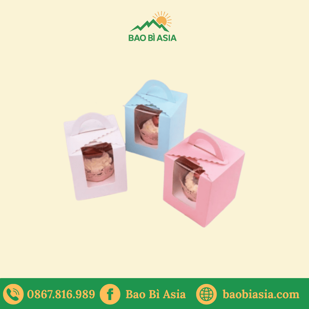 HGB3 - Hộp Đựng Bánh Cupcake Đơn