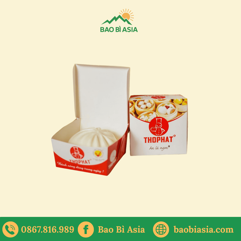 HGB30 - Hộp Giấy Đựng Bánh Bao