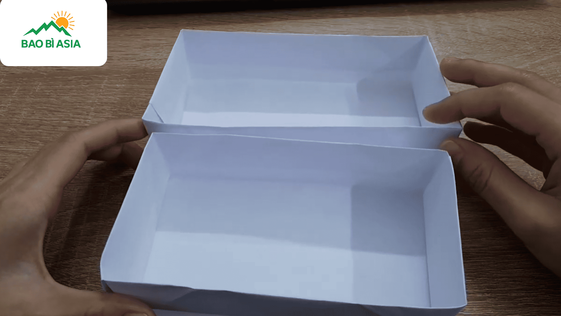 Hoàn thiện hộp giấy hình chữ nhật có nắp 1