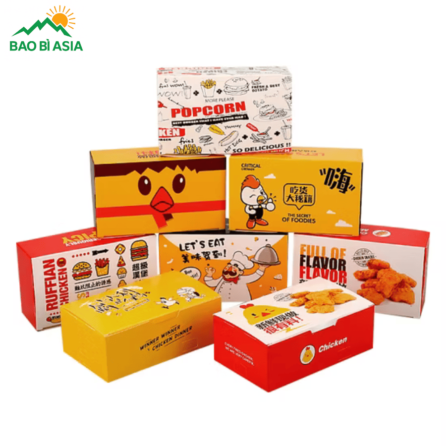 Hộp đựng gà rán mẫu 6