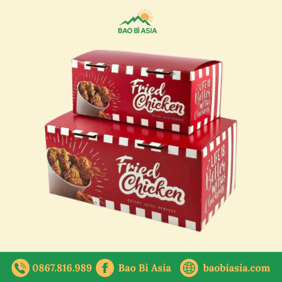 Hộp giấy đựng gà rán