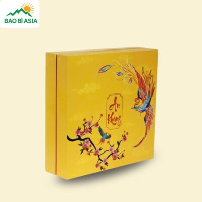 HQT10 - Hộp Đựng Quà Tết Đỏ Vàng An Khang