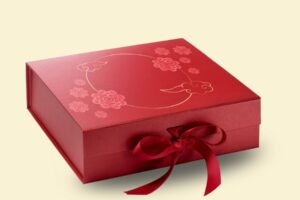 HQT11 - Hộp Đựng Quà Tết Trơn Đỏ May Mắn
