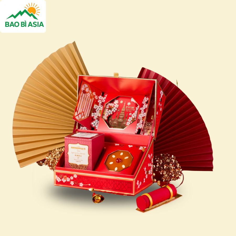 HQT18 - Hộp Đựng Quà Tết Cổ Truyền Tinh Tế