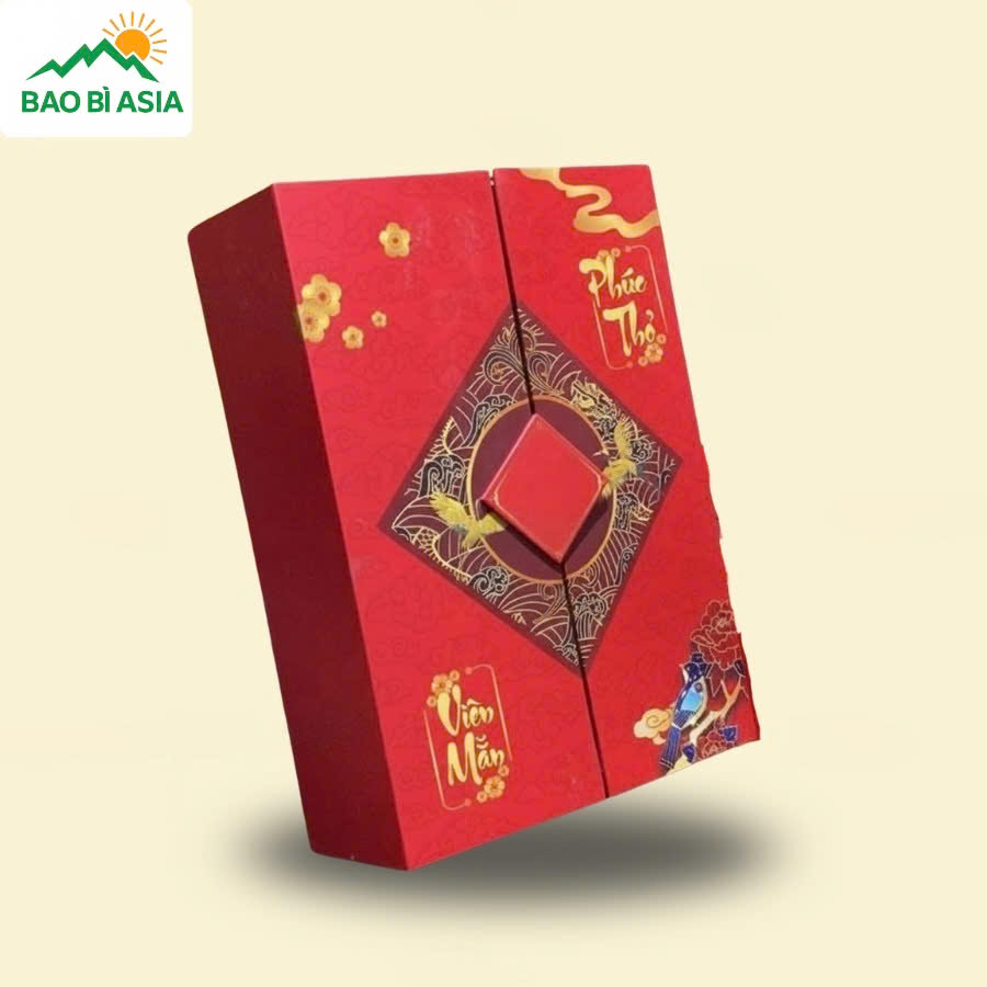 HQT19 - Hộp Đựng Quà Tết Phúc Thọ Viên Mãn