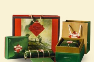 HQT20 - Hộp Đựng Quà Tết Bánh Chưng Xanh