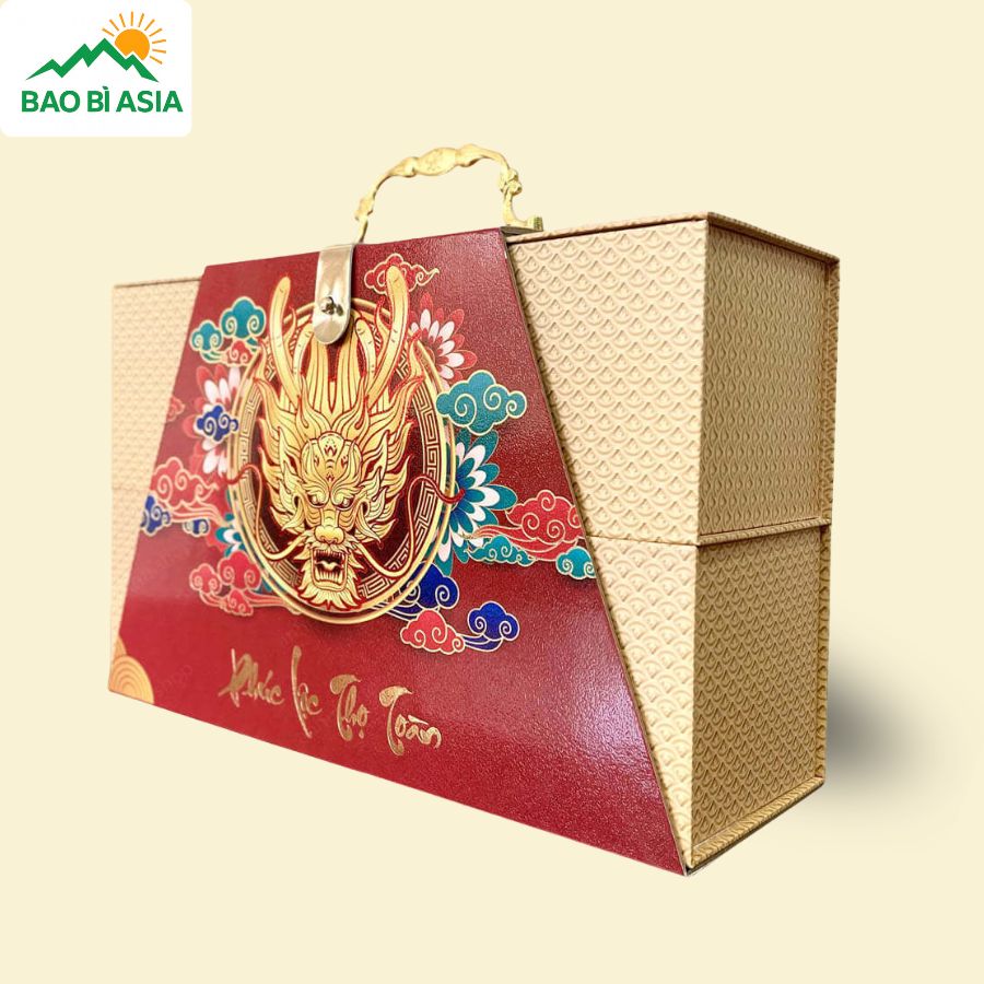 HQT03 - Hộp Đựng Quà Tết Chữ Nhật Phúc Lộc