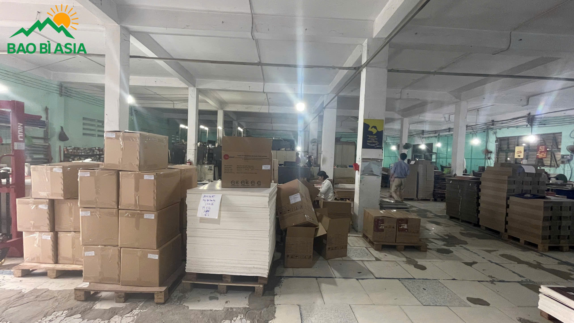 Xưởng sản xuất thùng carton tại Bao Bì Asia