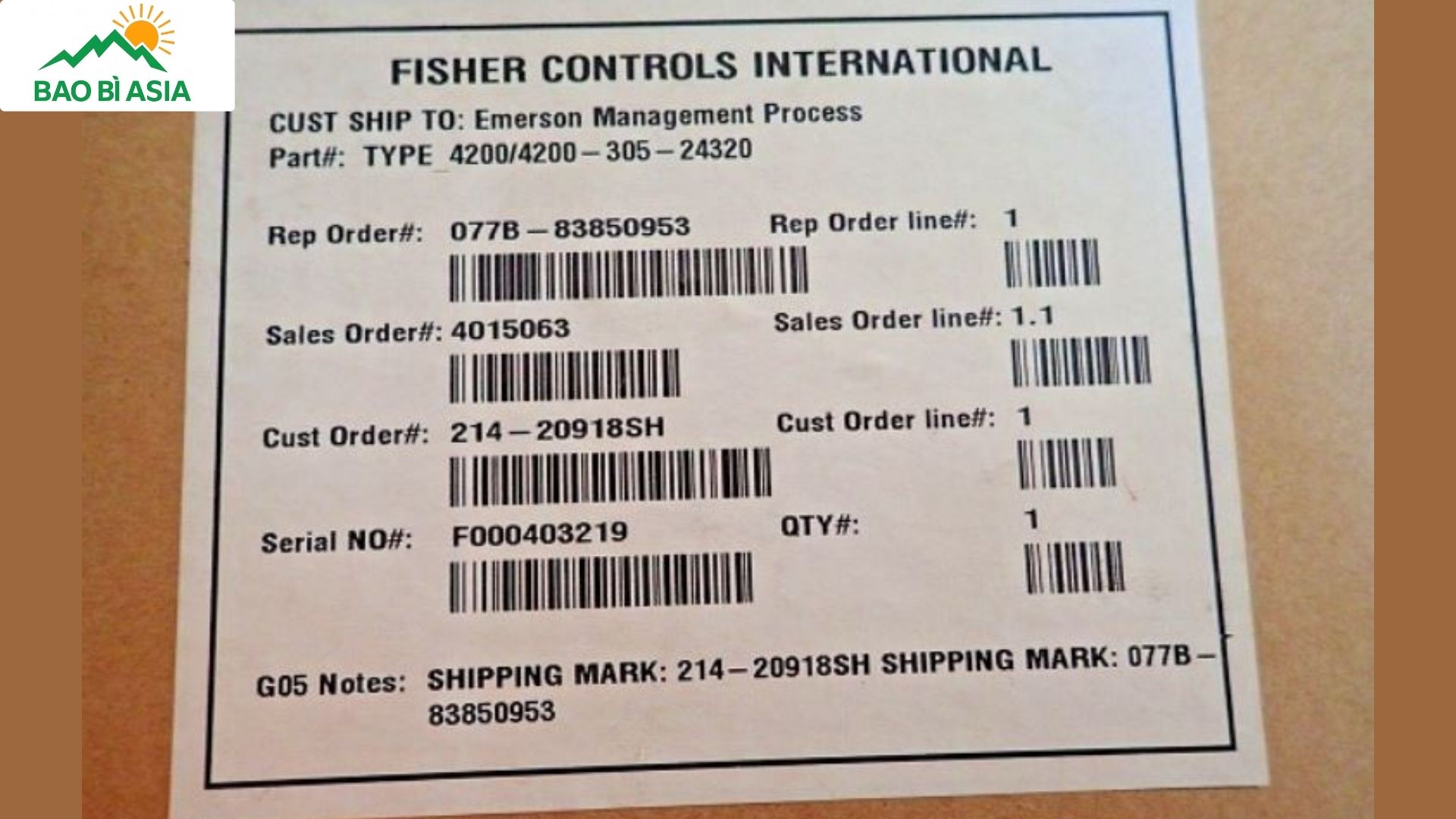Shipping Marks dạng mã vạch (barcode)