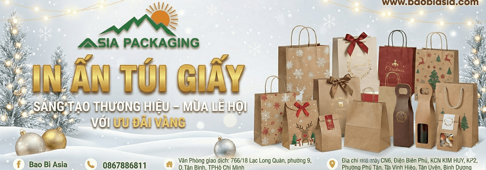 Banner túi giấy mùa giáng sinh
