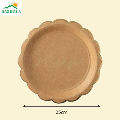 ĐG05 - Đĩa giấy tròn viền hoa 25 cm