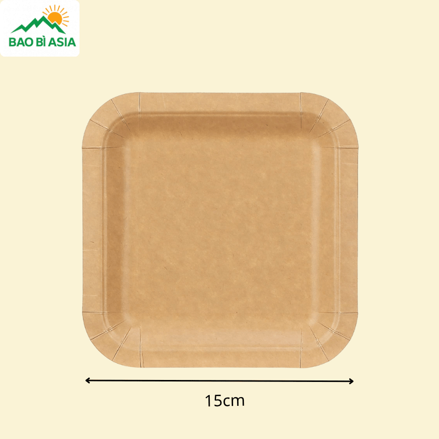 ĐG015 - Đĩa giấy vuông 15 × 15 cm